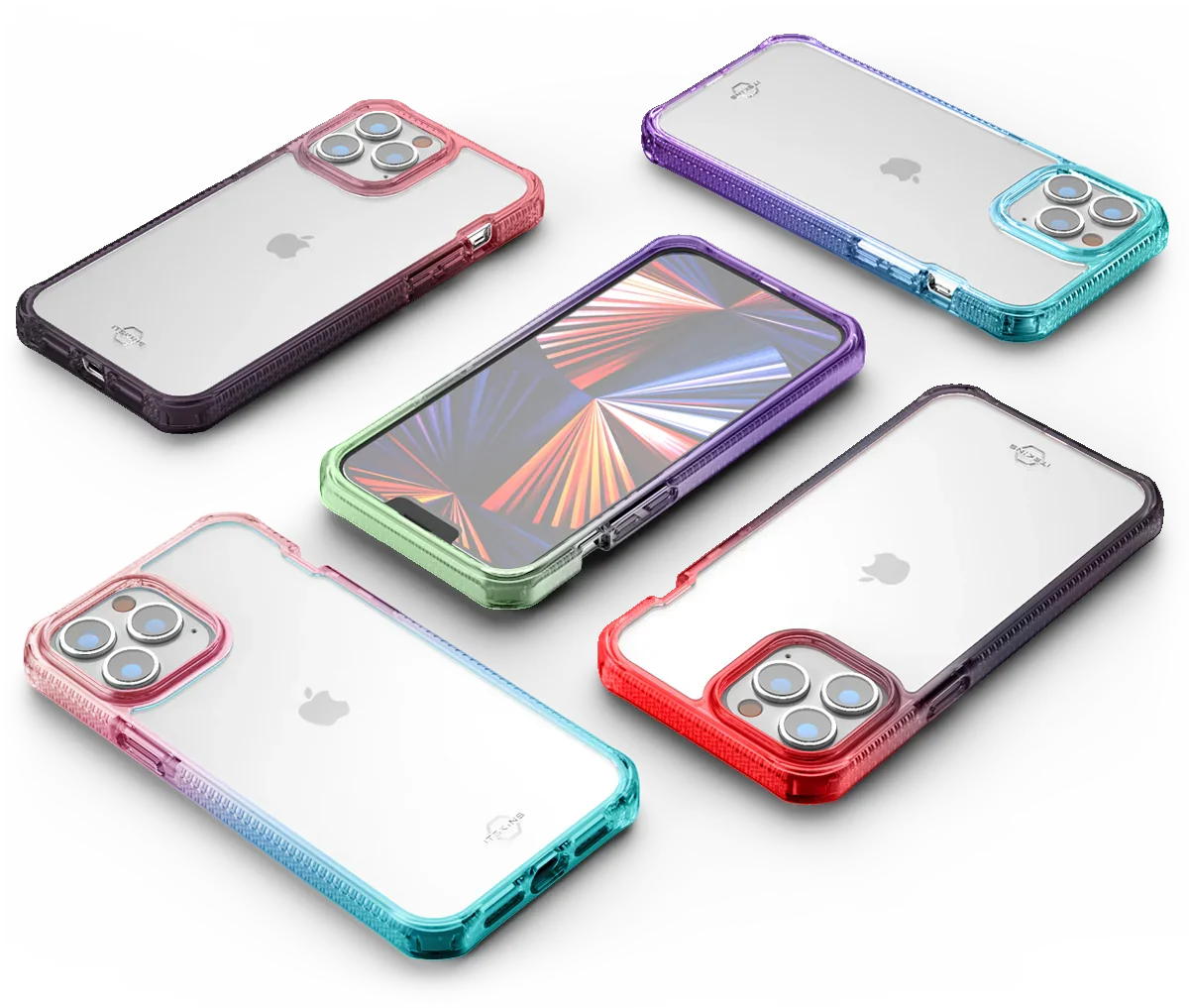 Itskins Supreme Prism iPhone 13 Pro Cover - Light Pink And Grey - Tashqila Itskins Supreme Prism iPhone 13 Pro Cover - Light Pink And Grey - Tashqila